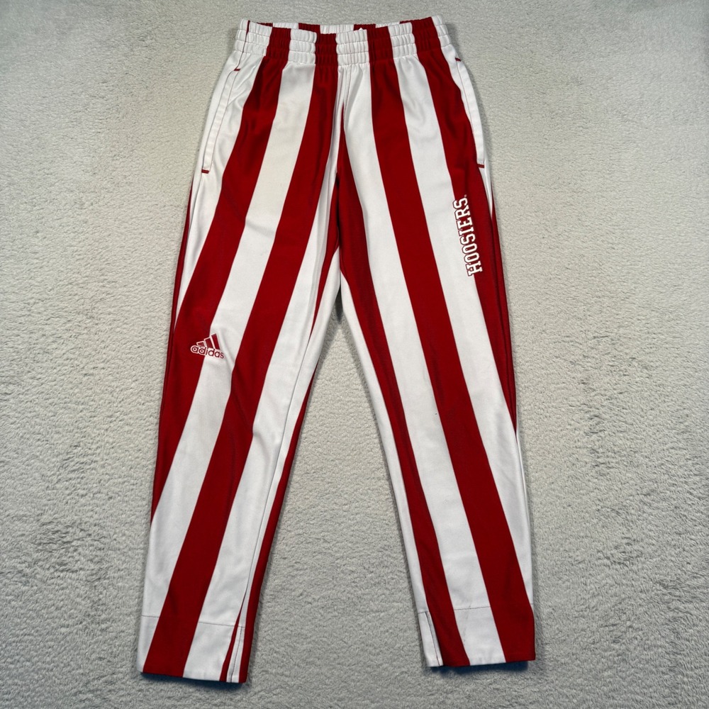 Adidas Indiana‎ University Hoosiers Kids Small Red White Candy Stripe Pants IU
